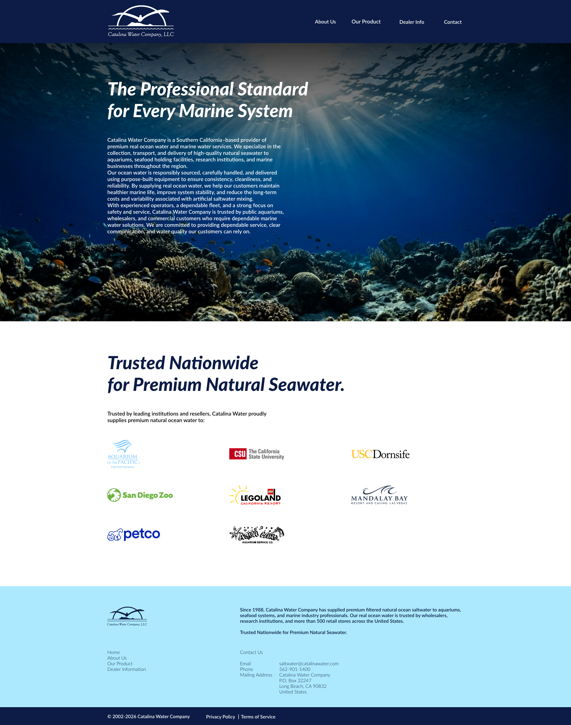 Catalina Water Company - Premium Natural Seawater | Catalina Water Company 