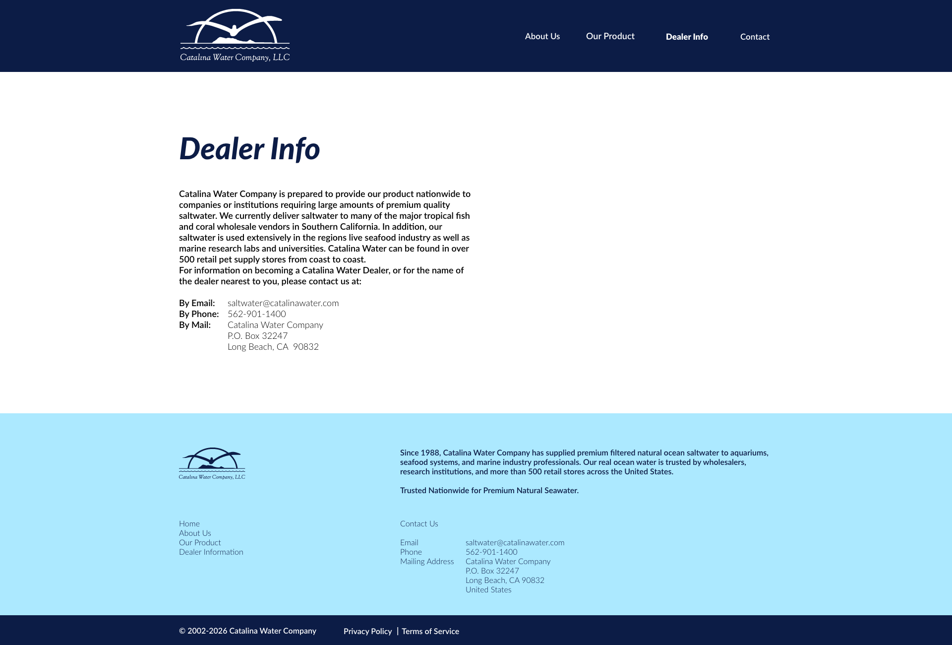 Catalina Water Company - Real Ocean Water Since 1988 | 